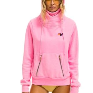 Aviator Nation Ninja Pullover Hoodie Hot Pink (size Small)